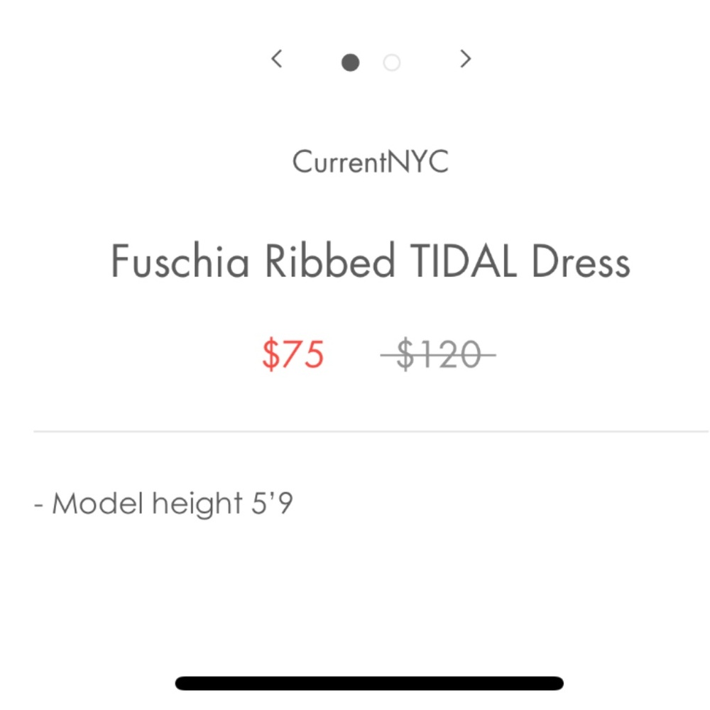 Current NYC Velvet Tidal Dress in Electric Pink - Picture 3 of 3